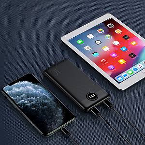 Veger L10 - Power Bank 10000mAh με 2 Θύρες USB-A και Θύρα USB-C Μαύρο