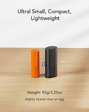Veger V0556 Power Bank 5000mAh 20W με Θύρα USB-C Power Delivery Μαύρο