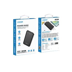 Veger A10 Power Bank 10000mAh με 2 Θύρες USB-A Μαύρο