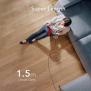 Veger CC02 - Braided USB 2.0 100W Cable USB-C male - USB-C male Μαύρο 1.5m