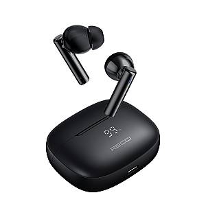 Recci REP-W77 Warrior TWS In-ear Bluetooth Handsfree Earphones with Charging Case Black