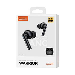 Recci REP-W77 Warrior TWS In-ear Bluetooth Handsfree Earphones with Charging Case Black