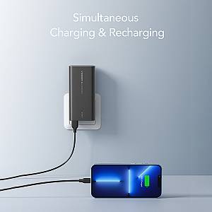 Veger ACE100 Power Bank 10000mAh 20W με 2 Θύρες USB-A και Θύρα USB-C Power Delivery / Quick Charge 3.0 Μαύρο