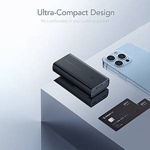 Veger ACE100 Power Bank 10000mAh 20W με 2 Θύρες USB-A και Θύρα USB-C Power Delivery / Quick Charge 3.0 Μαύρο