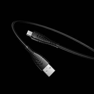 Veger V103 Braided USB 2.0 to micro USB Cable Μαύρο 1.2m