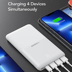 Veger S22 Power Bank 20000mAh 20W με 3 Θύρες USB-A και Θύρα USB-C Power Delivery / Quick Charge 3.0 Λευκό