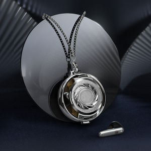 Recci REP-W56 Angle-Wing Necklace In-ear Bluetooth Handsfree Earphones with Charging Case Silver