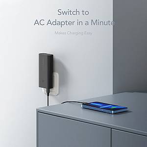 Veger ACE100 Power Bank 10000mAh 20W με 2 Θύρες USB-A και Θύρα USB-C Power Delivery / Quick Charge 3.0 Μαύρο