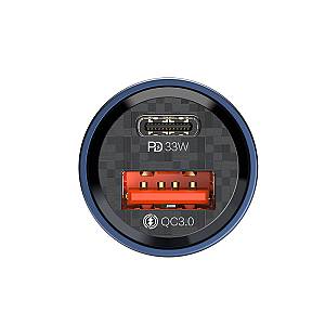 RECCI RCC-N17 33W PD33W+18W TRANSPARENT CAR CHARGER - BLUE