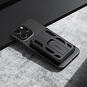 Veger X5 - 6-IN-1 | Wireless Powerbank | 5000mAh Fast Charging | Magnetic Wallet | Apple-certified Find My | 0-90° Adjustable Stand | Iconic Style