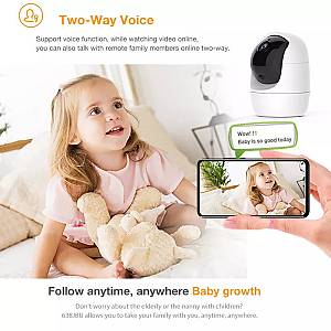 AJCLOUD 638JD3 IP Κάμερα Παρακολούθησης Wi-Fi U/traHD+ 3MP με Αμφίδρομη Επικοινωνία