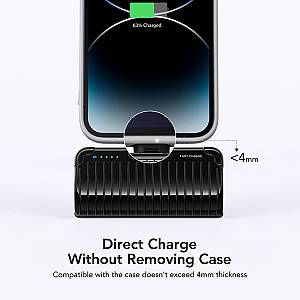Veger W0558P Power Bank 5000mAh 20W με Θύρα USB-Lightning Fast Charging Μαύρο