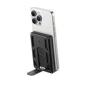 Veger X5 - 6-IN-1 | Wireless Powerbank | 5000mAh Fast Charging | Magnetic Wallet | Apple-certified Find My | 0-90° Adjustable Stand | Iconic Style