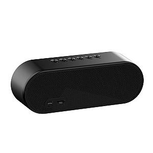 RECCI RSK-W41 -  Clock Wireless Speaker Double Alarm  Clock Function  Rotating Luminous Light - BLACK