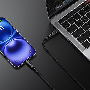 VEGER V106 60W Type-C to Type-C Charging & Data Sync with Quick Charge 1.2M - Black