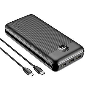 Veger L30 Power Bank 30000mAh 20W με 3 Θύρες USB-A και Θύρα USB-C Μαύρο
