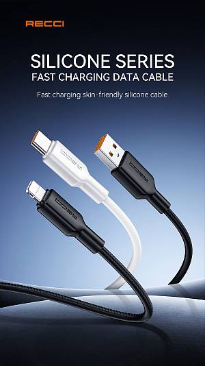 RECCI RS46CL - PD30W Fast Charging Type-C to Lightning Data Cable 1.2M - Black