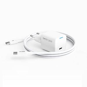 RECCI RC112E GaN PD30W USB-C Charger with Fast Charge Data Cable