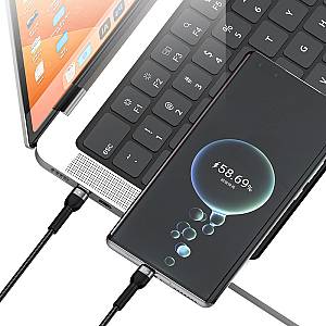 Recci RTC-T16 Cable 2-in-1 USB-C & Lightning 1.2M - Black