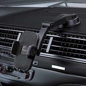 Recci RHO-C39 360 Degree Rotating Suction Cup Car Phone Holder Black