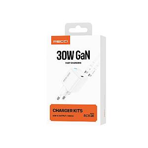 RECCI RC112E GaN PD30W USB-C Charger with Fast Charge Data Cable