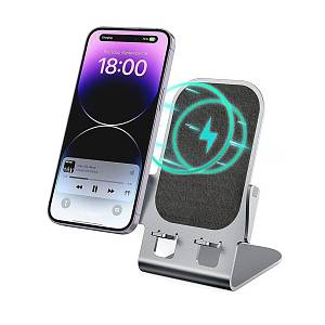 Veger Y53 Βάση Αλουμινίου Ασύρματης Φόρτισης Qi - 15W - Grey