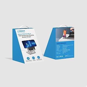 Veger Y53 Βάση Αλουμινίου Ασύρματης Φόρτισης Qi - 15W - Grey