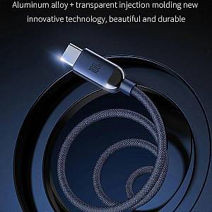 RECCI RS09CC - PD100W Type-C to Type-C Cable Braided Fast Charging Data Cord 120cm