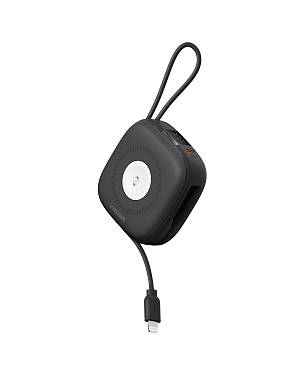 Veger W1185 - PD20W MagCore 3in1 - 10,000mAh Wireless Charging Powerbank for Apple iPhone, Watch & AirPods - Black