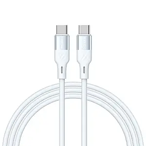 RECCI RS22CC - PD100W Fast Charging Silicone Data Cable C To C Hight Power Output 1.5M - Blue
