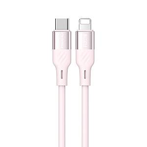RECCI RS22CL - PD27W Fast Charging Excellence Silicone C To Lightning  Data Cable 1.5M - Pink