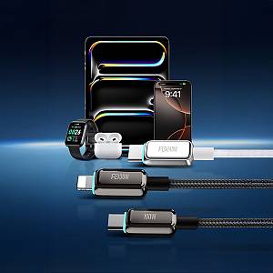 RECCI RS42CL - PD30W Lamp Sisplay Fast Charging Type-C to Lightning Data Cable 1.5M - Black