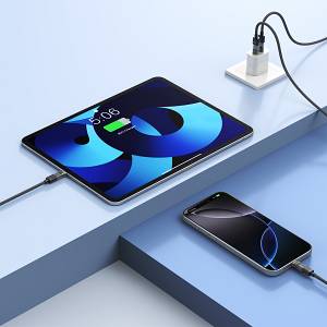 VEGER CC16 - 100W USB-C to USB-C Premium Fast Charging Cable (1.5m/5ft) with Smart LED Logo, PD 3.0 & QC 4.0+ High-Density Braided Power Cord