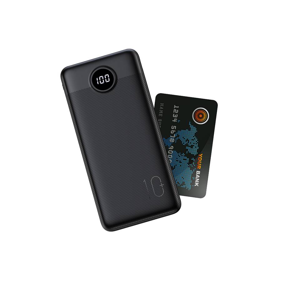 Veger L10 - Power Bank 10000mAh με 2 Θύρες USB-A και Θύρα USB-C Μαύρο