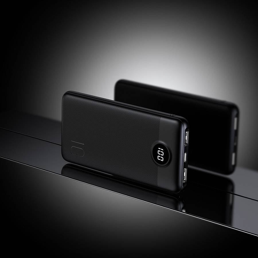 Veger L10 - Power Bank 10000mAh με 2 Θύρες USB-A και Θύρα USB-C Μαύρο