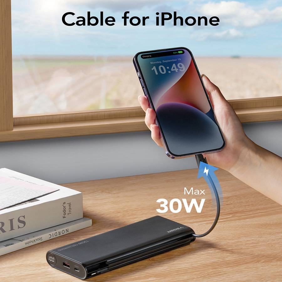 Veger TC130 Power Bank 25000mAh 130W με Θύρα USB-A και Θύρα USB-C Power Delivery Μαύρο