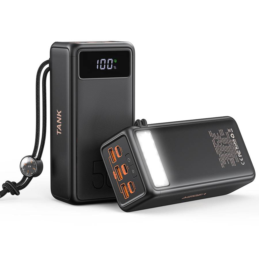 Veger VP5001C Tank Boost Power Bank 56000mAh 100W with 3 USB-A Ports and 2 USB-C Ports Power Delivery Black