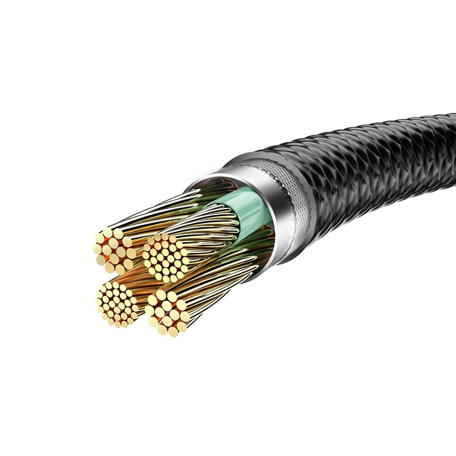 Veger V105 Braided USB to Lightning DATA Cable Μαύρο 1.2m