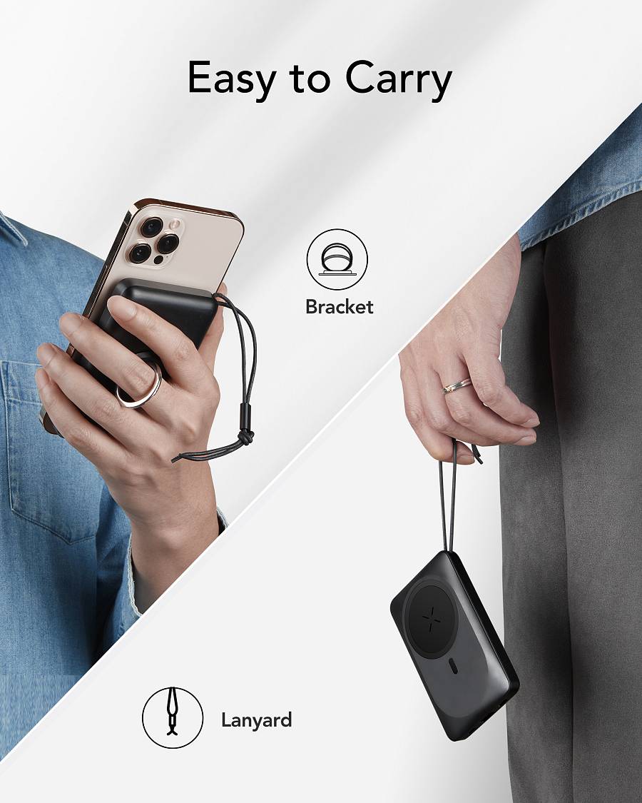 Veger W1151 MagOn Magnetic Wireless MagSafe Power Bank 10000mAh 15W με Θύρα USB-A και Θύρα USB-C Power Delivery / Quick Charge 3.0
