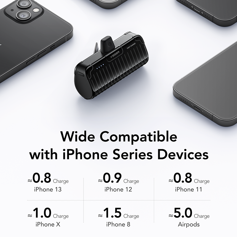 Veger W0558P Power Bank 5000mAh 20W με Θύρα USB-Lightning Fast Charging Μαύρο