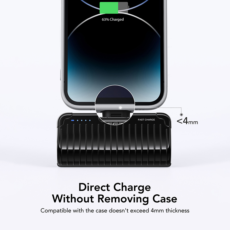 Veger W0558P Power Bank 5000mAh 20W με Θύρα USB-Lightning Fast Charging Μαύρο