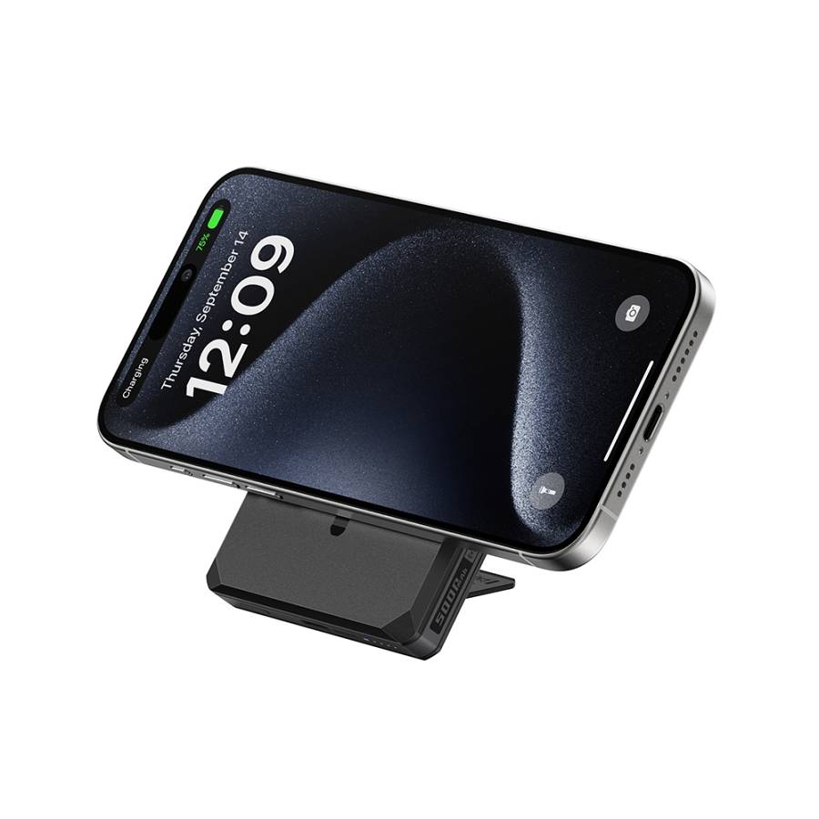 Veger X5 - 6-IN-1 | Wireless Powerbank | 5000mAh Fast Charging | Magnetic Wallet | Apple-certified Find My | 0-90° Adjustable Stand | Iconic Style