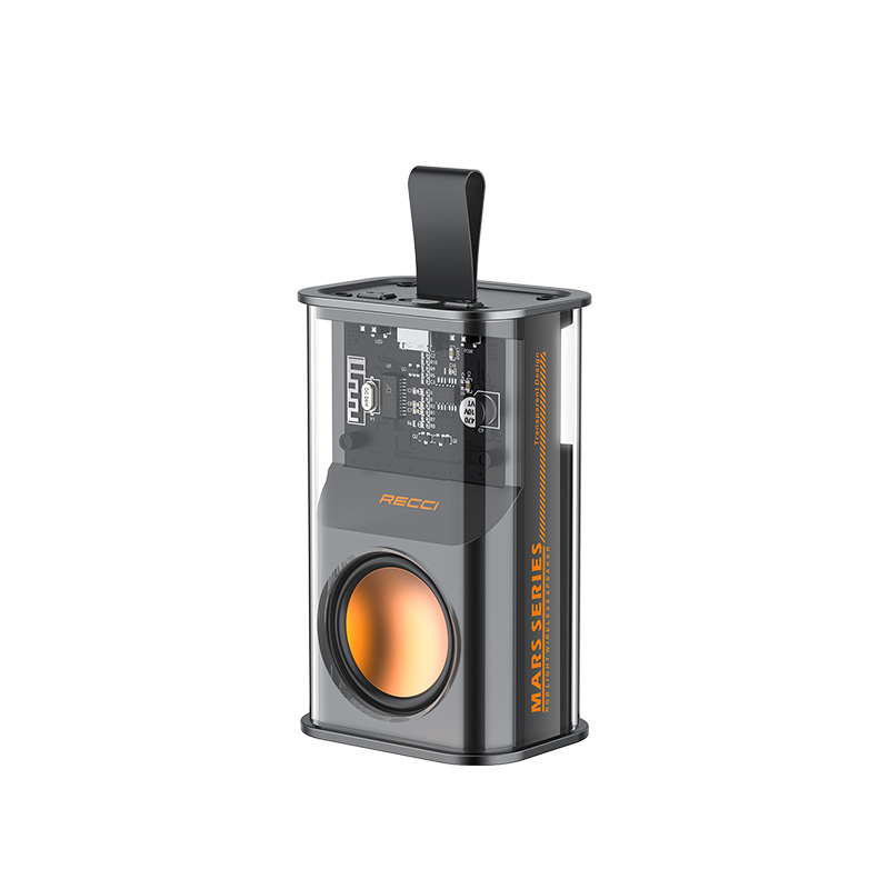 Recci RSK-W30 Mars Series - Ασύρματο Φορητό Ηχείο Bluetooth με RGB Φωτισμό - Black