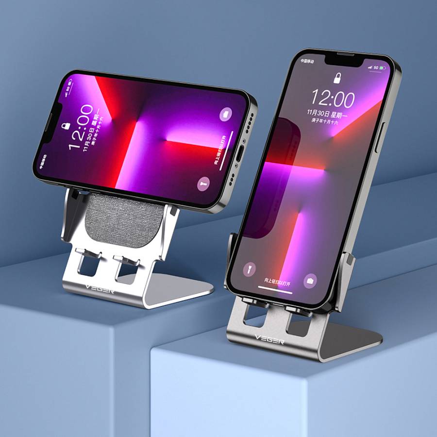 Veger Y53 Βάση Αλουμινίου Ασύρματης Φόρτισης Qi - 15W - Grey