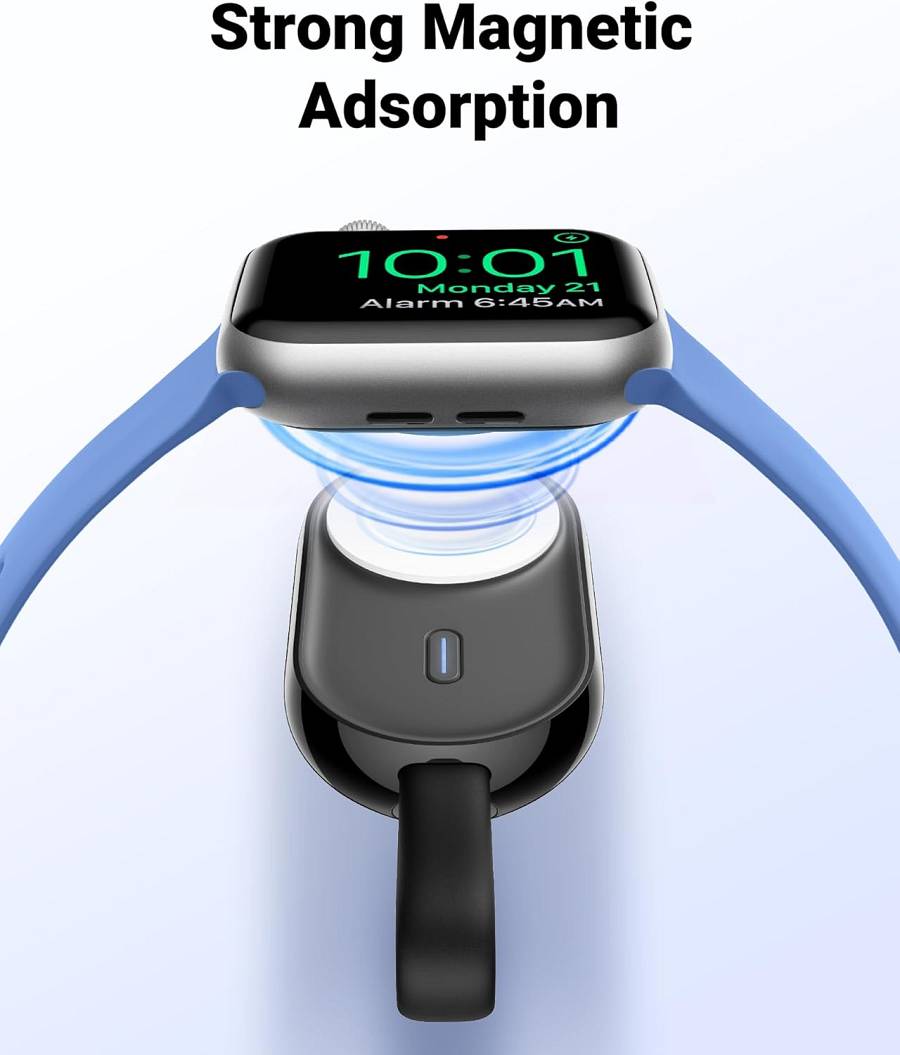 Veger W0102 1200mAh 2.5W Mini Portable Wireless Magnetic Wearable Charger Apple Watch