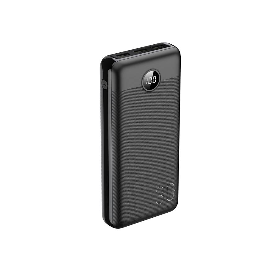 Veger L30 Power Bank 30000mAh 20W με 3 Θύρες USB-A και Θύρα USB-C Μαύρο