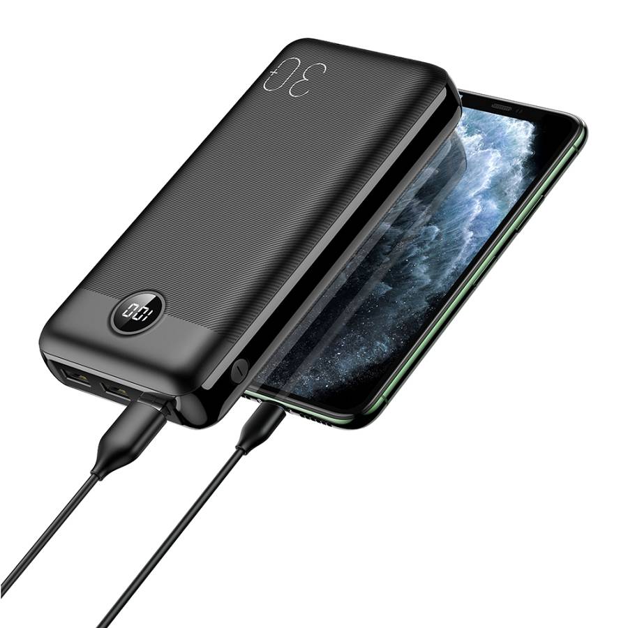 Veger L30 Power Bank 30000mAh 20W με 3 Θύρες USB-A και Θύρα USB-C Μαύρο