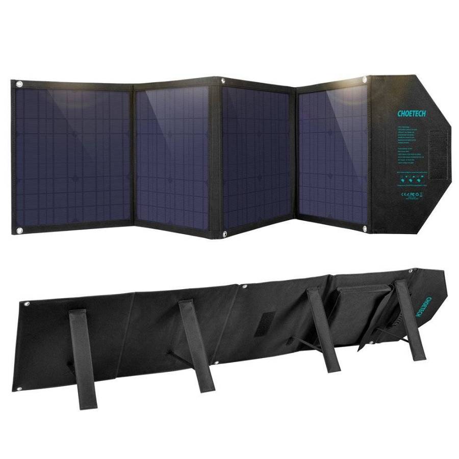 Choetech SC007 Foldable Solar Charger for Portable Devices 80W 18V with USB connection