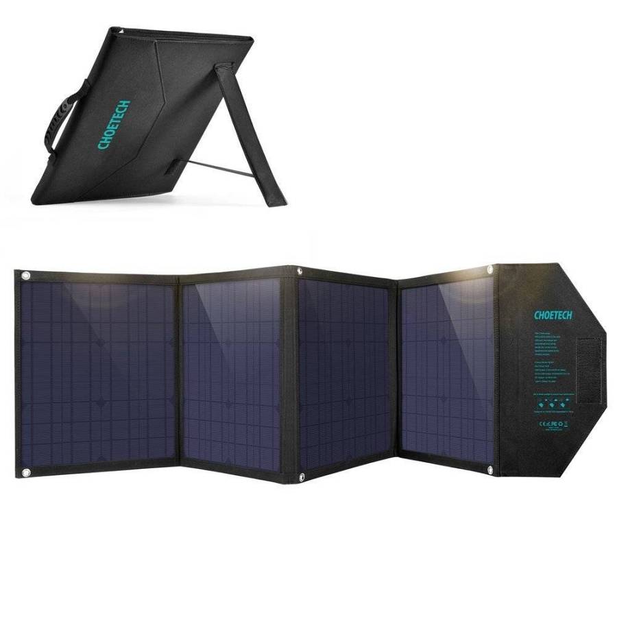 Choetech SC007 Foldable Solar Charger for Portable Devices 80W 18V with USB connection