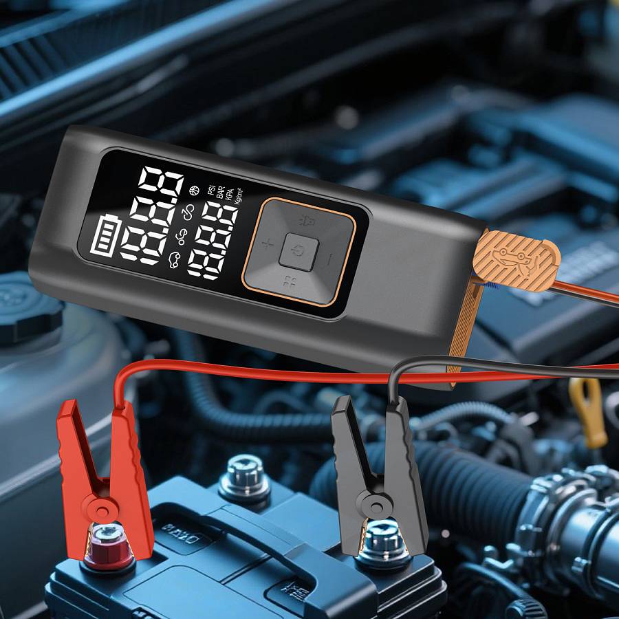 TCCBAC HK580 - 1000A Φορητός Εκκινητής Μπαταρίας Αυτοκινήτου με Power Bank / USB / Τρόμπα / Φακό 12V